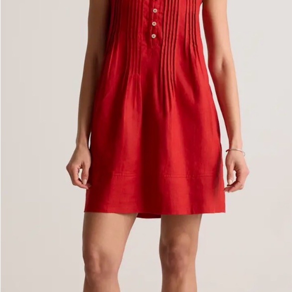 Quince Linen Red Mini Dress